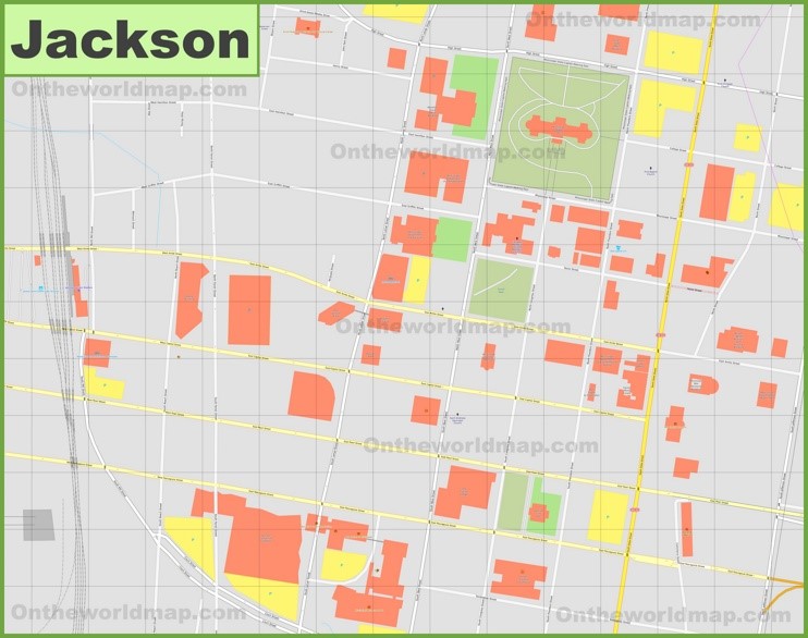 Jackson downtown map