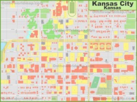 Kansas City (Kansas) downtown map
