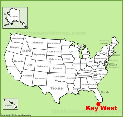 Key West Location Map