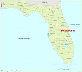 Kissimmee Location On The Florida Map