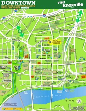 Knoxville tourist map