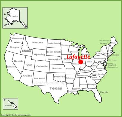 Lafayette Location Map