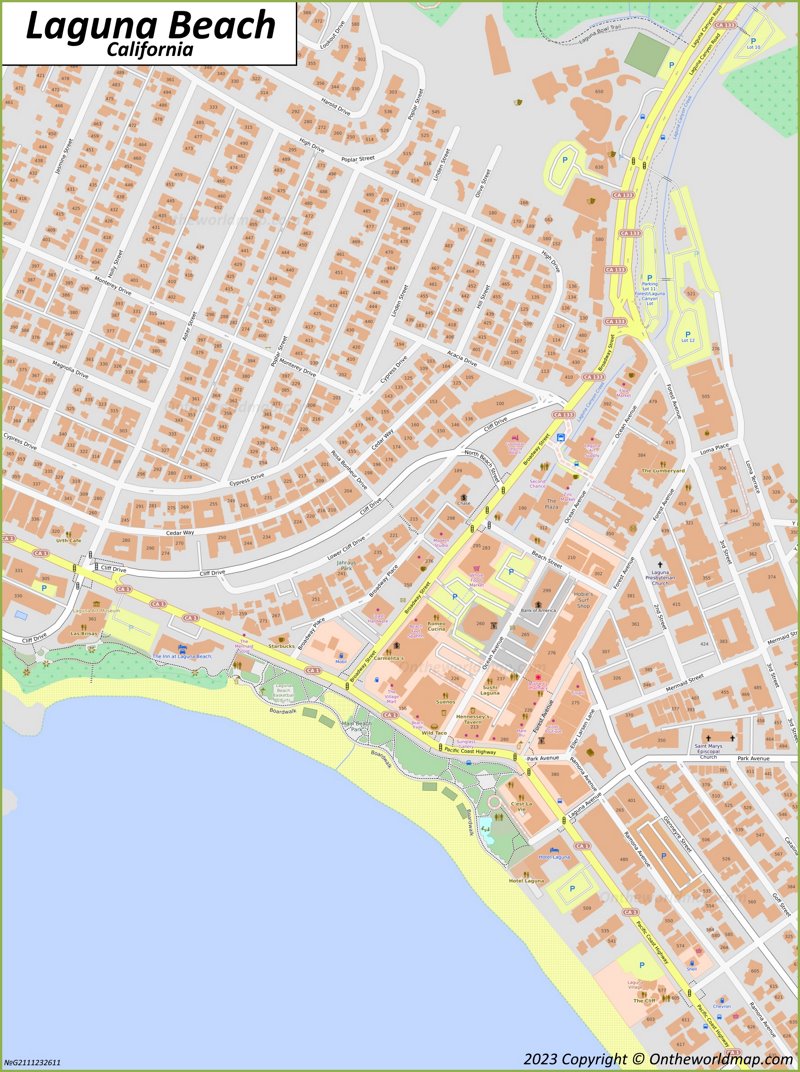 Downtown Laguna Beach Map