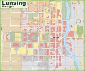 Lansing downtown map