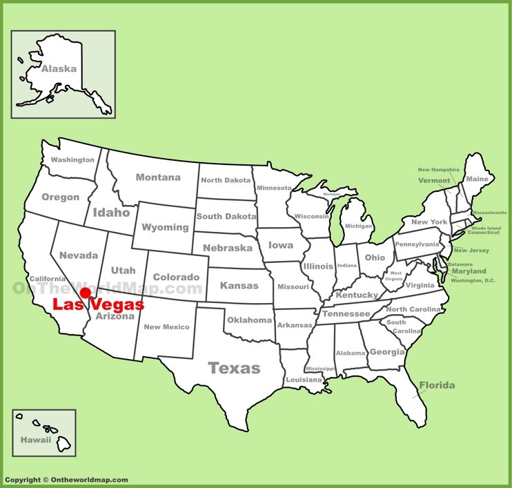 Las Vegas location on the U.S. Map