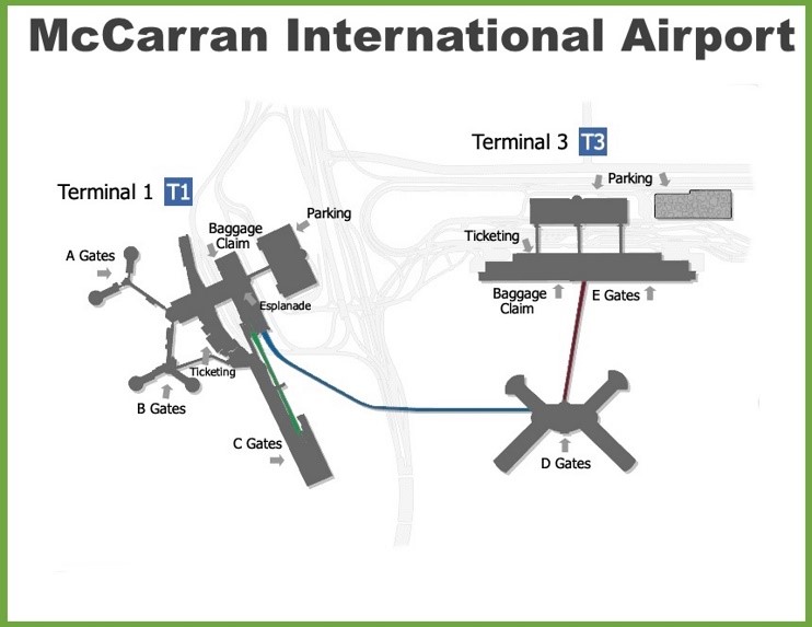 Las Vegas McCarran International Airport map