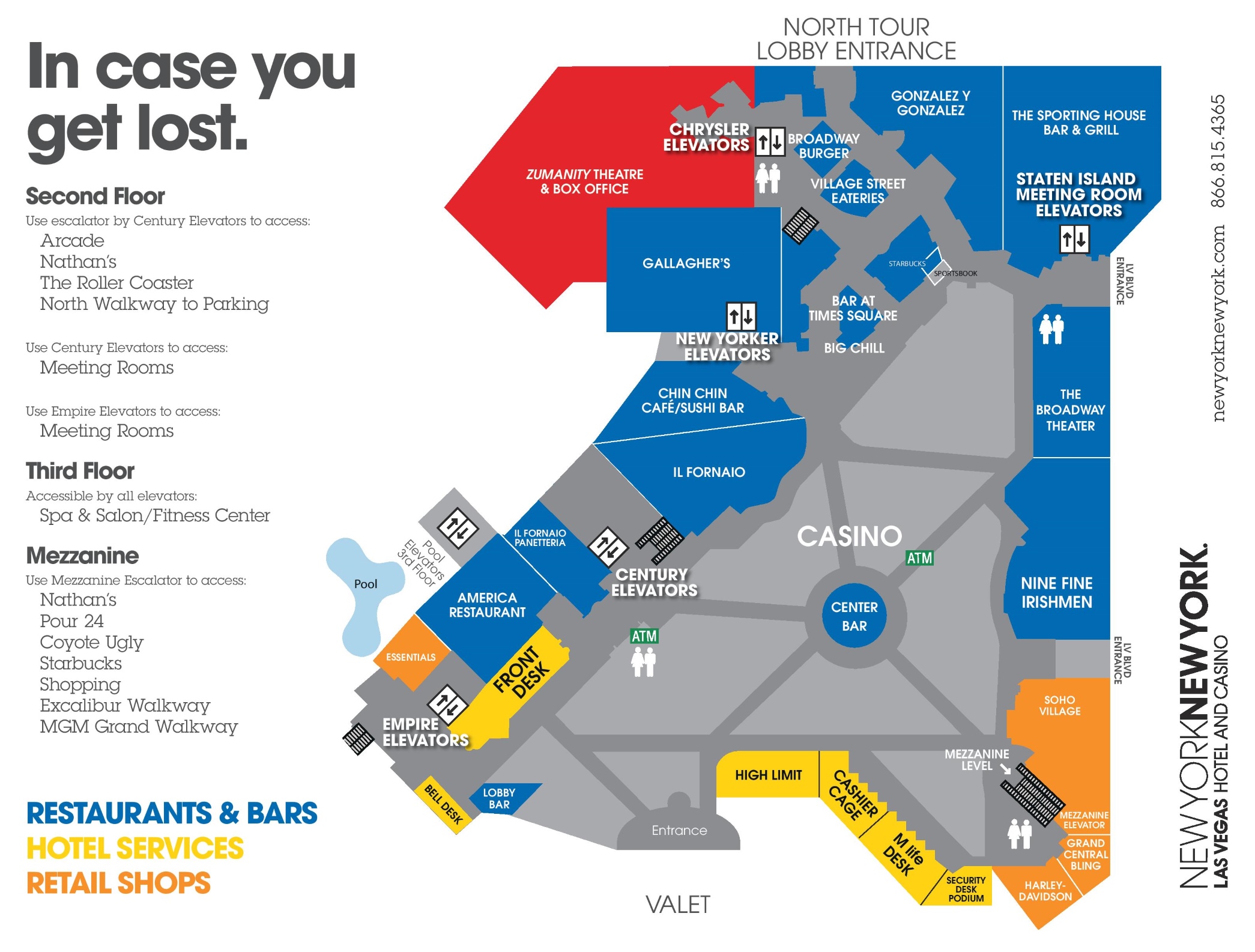 new york new york las vegas map