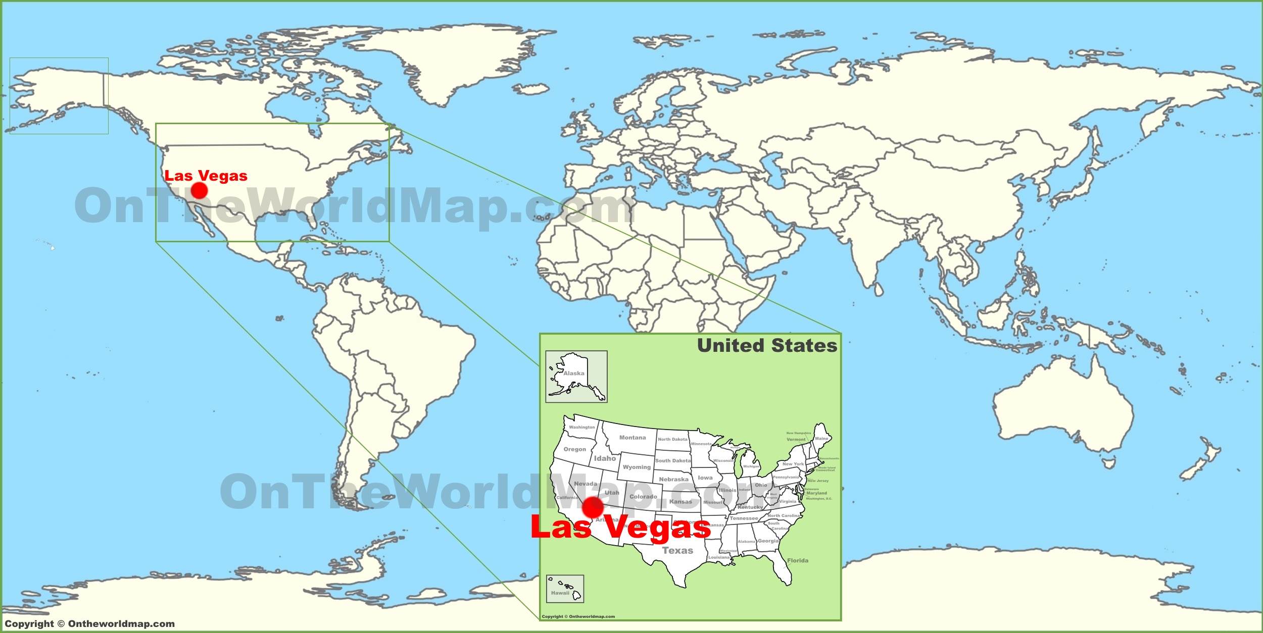 Las Vegas On The World Map