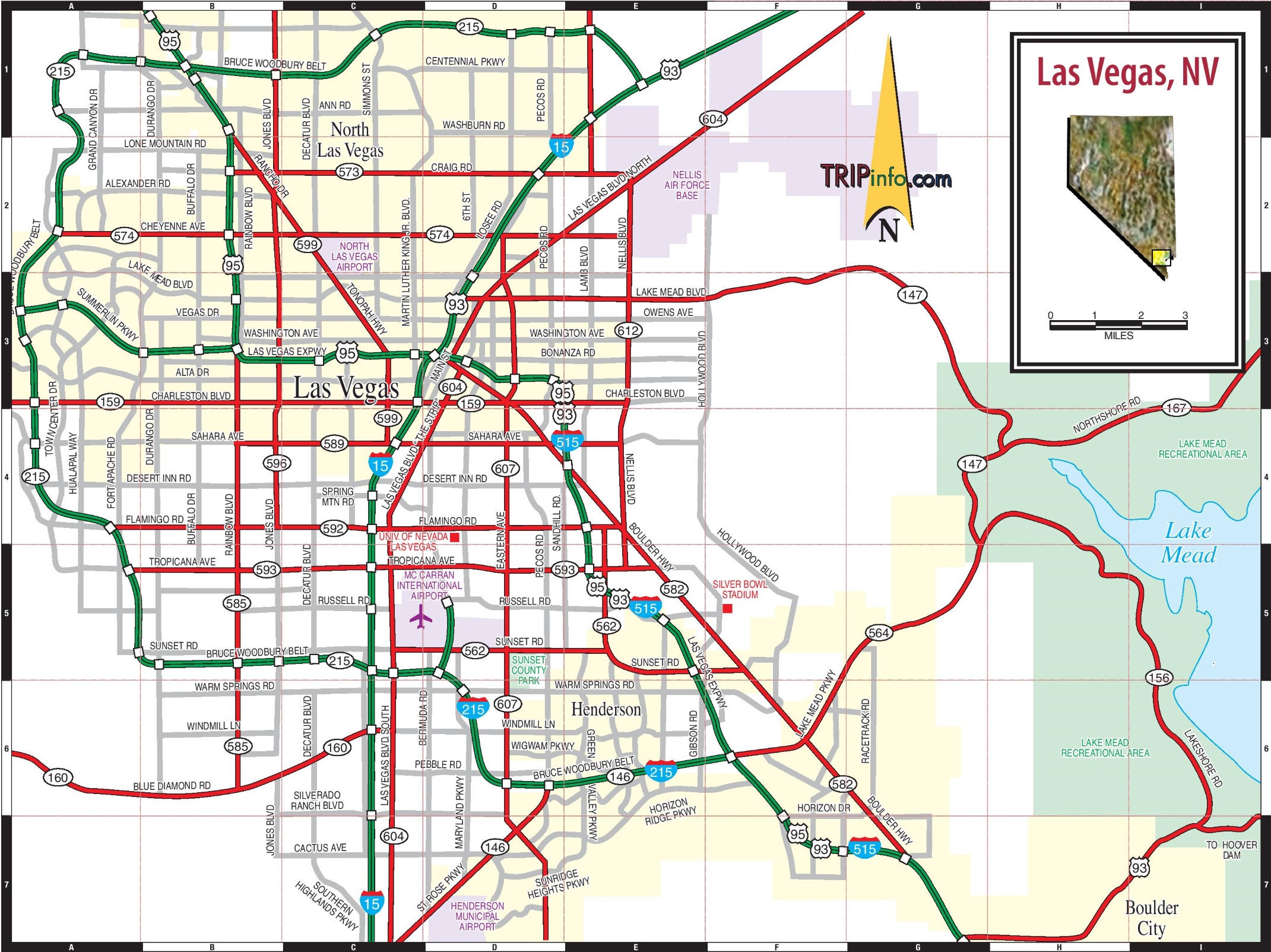 Las Vegas Road Map