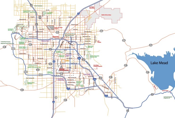 Las Vegas street map