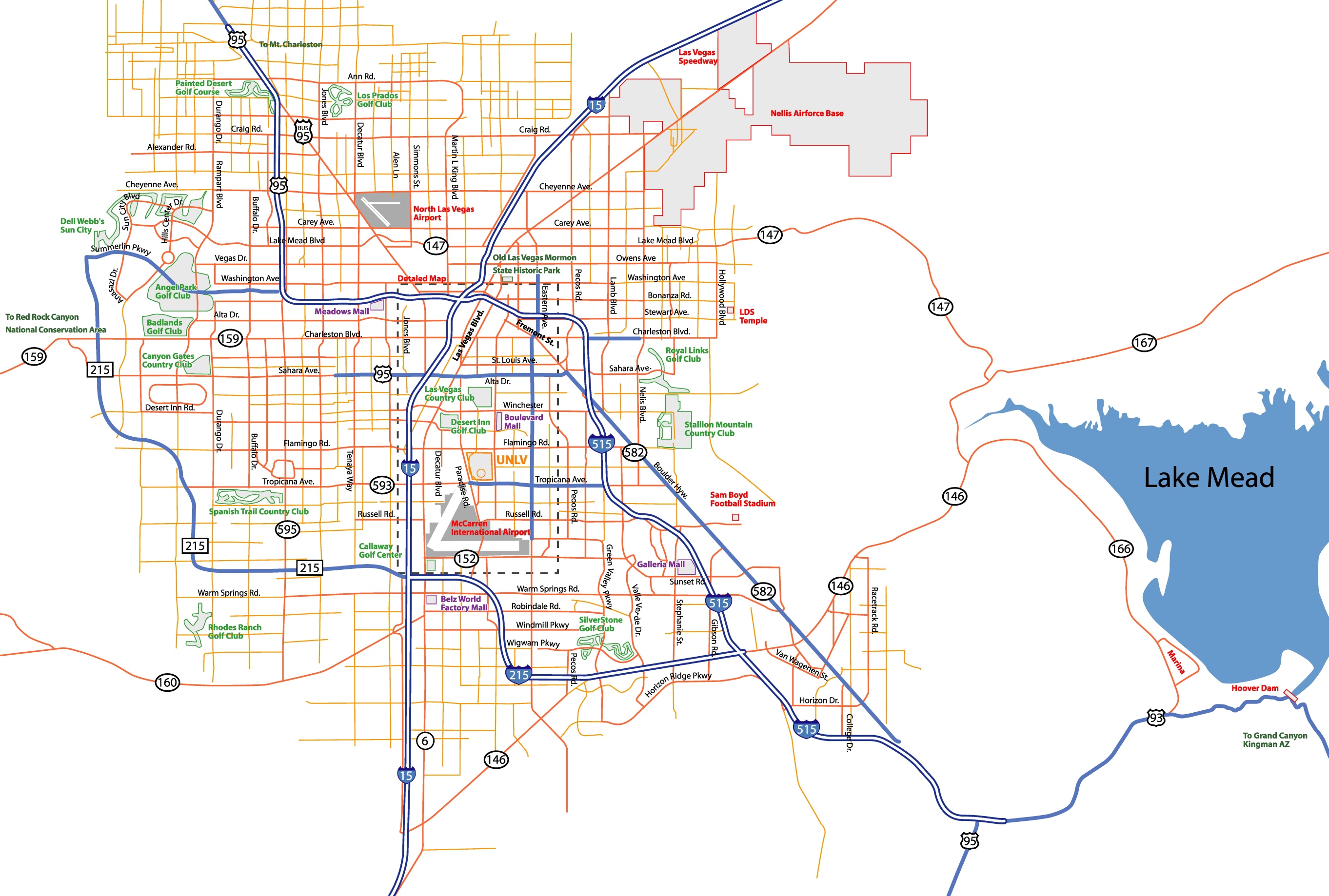 Las Vegas Printable Map