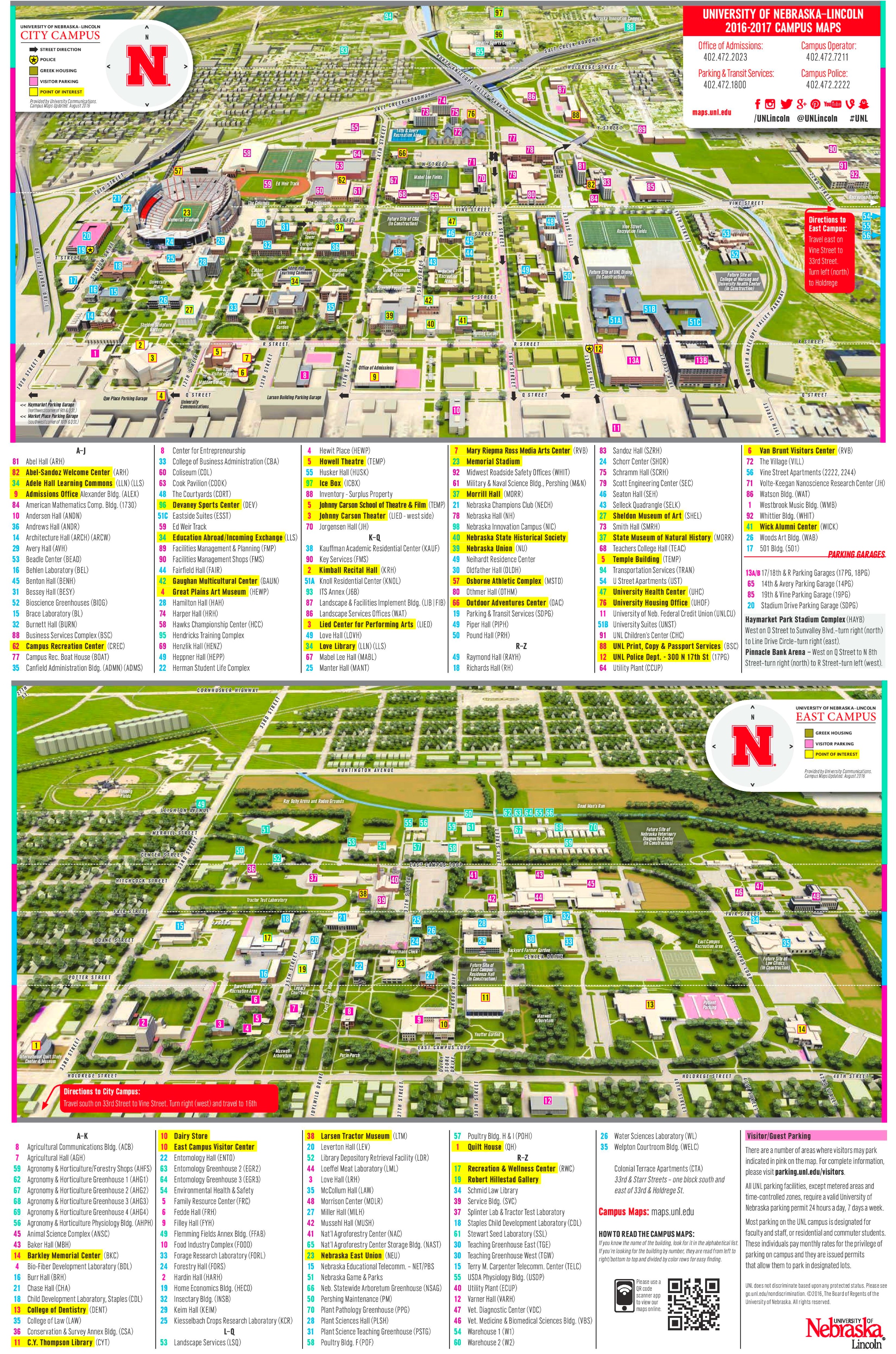 University Of Nebraska Lincoln Campus Map