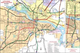 Little Rock area road map