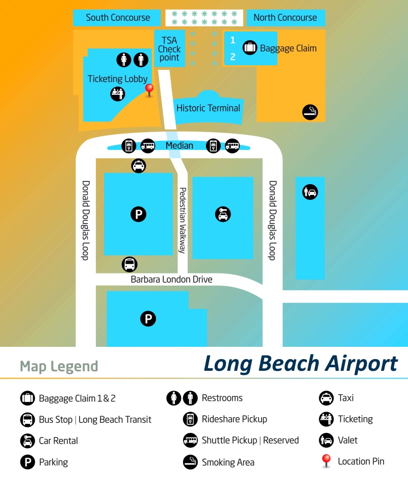 Long Beach Airport Overview Map