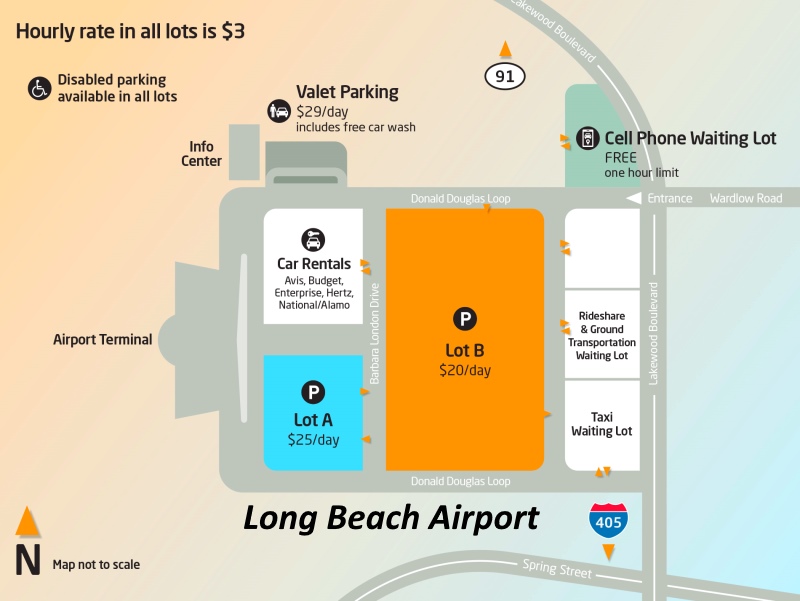 Long Beach Airport Parking Map