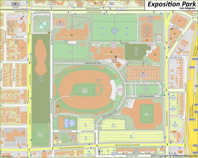 Exposition Park Map