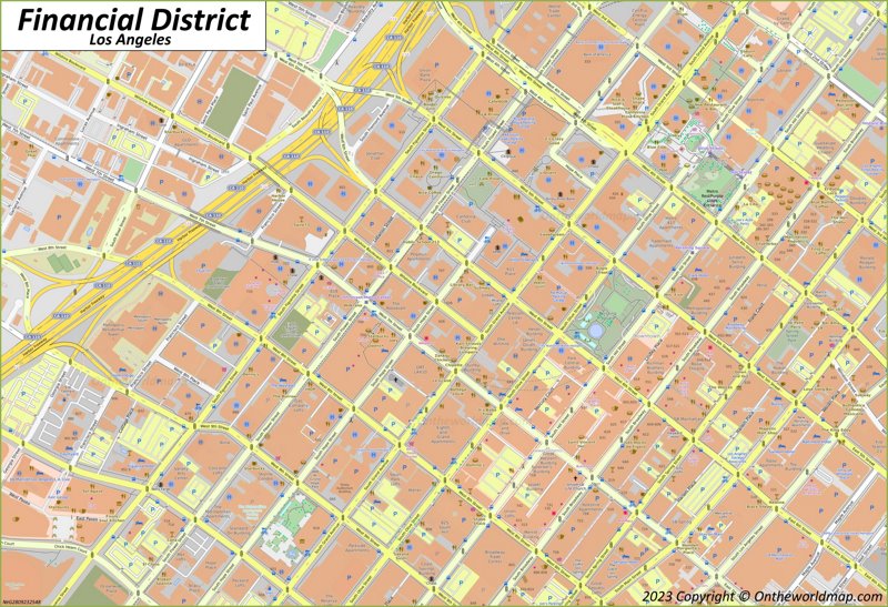 Los Angeles Financial District Map
