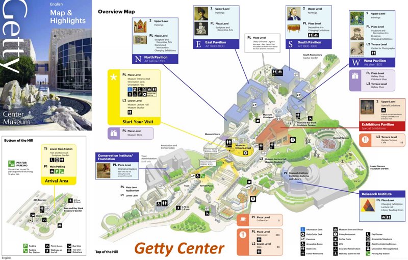 Getty Center Overview Map