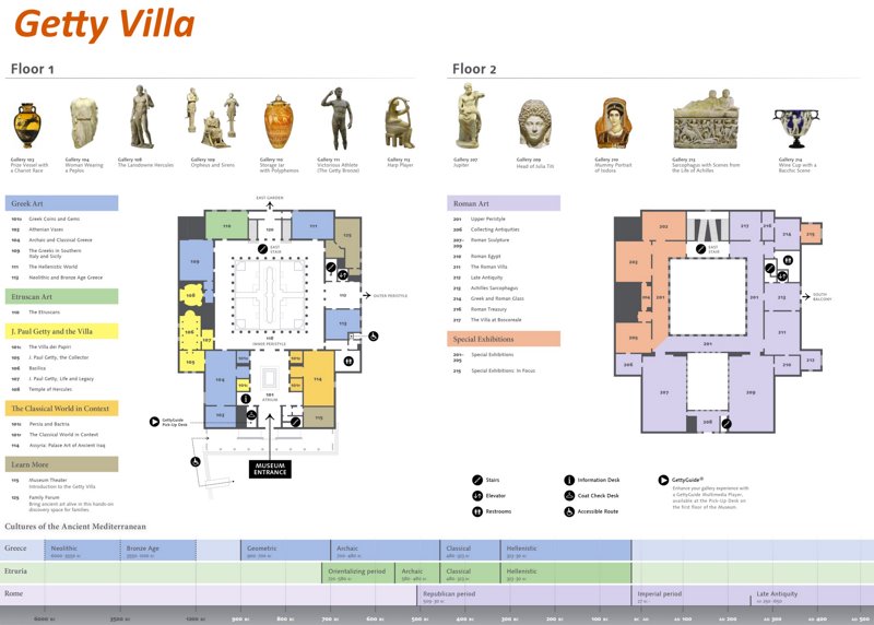 Getty Villa Floors Map