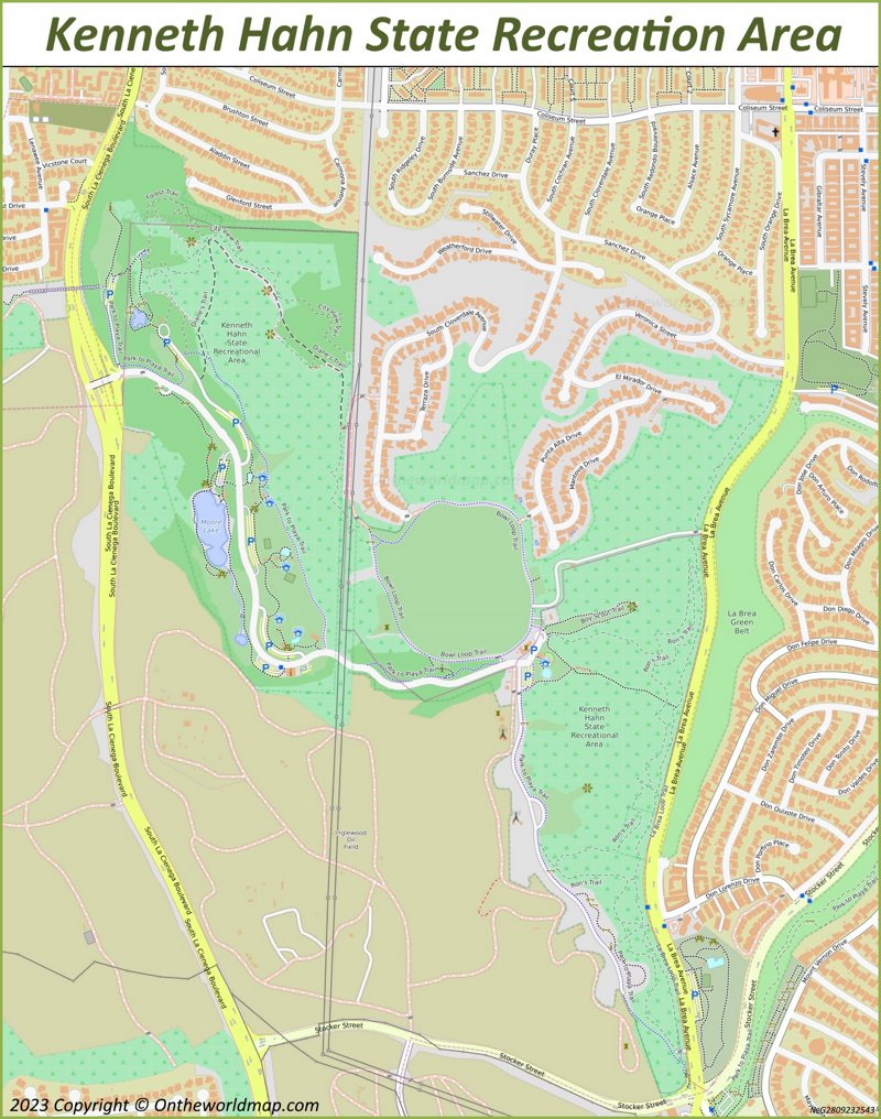 Kenneth Hahn State Recreation Area Map
