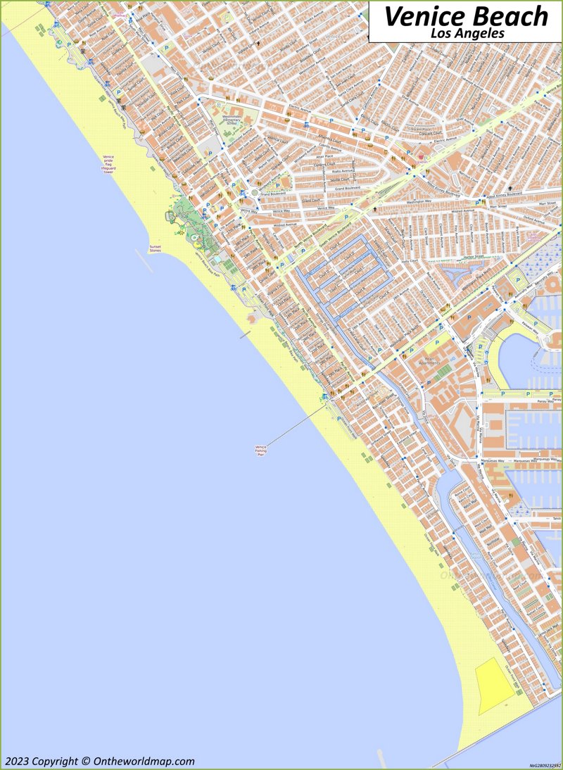 Los Angeles Venice Beach Map