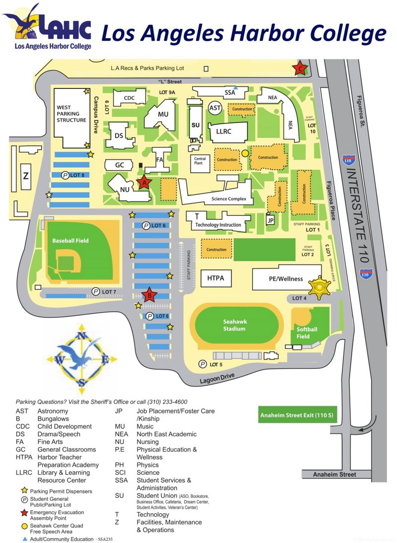 Los Angeles Harbor College Campus Map