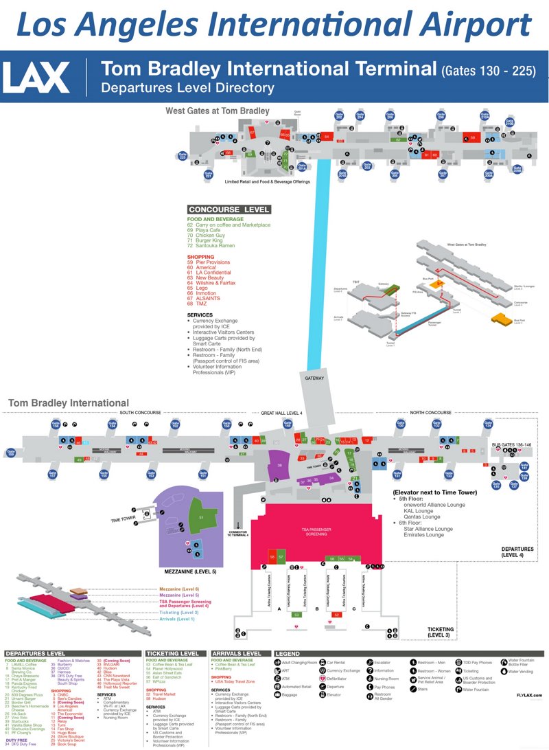 LAX International Terminal Map