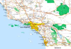 Los Angeles Area Road Map