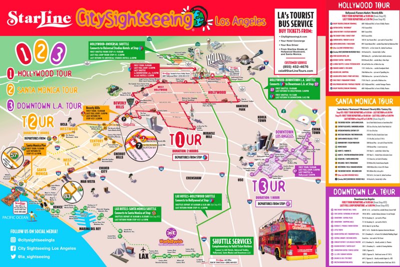 Los Angeles City Sightseeing Map