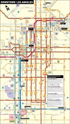 Downtown Los Angeles Transport Map