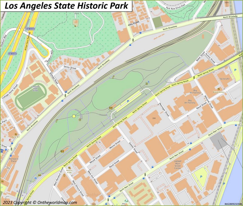 Los Angeles State Historic Park Map