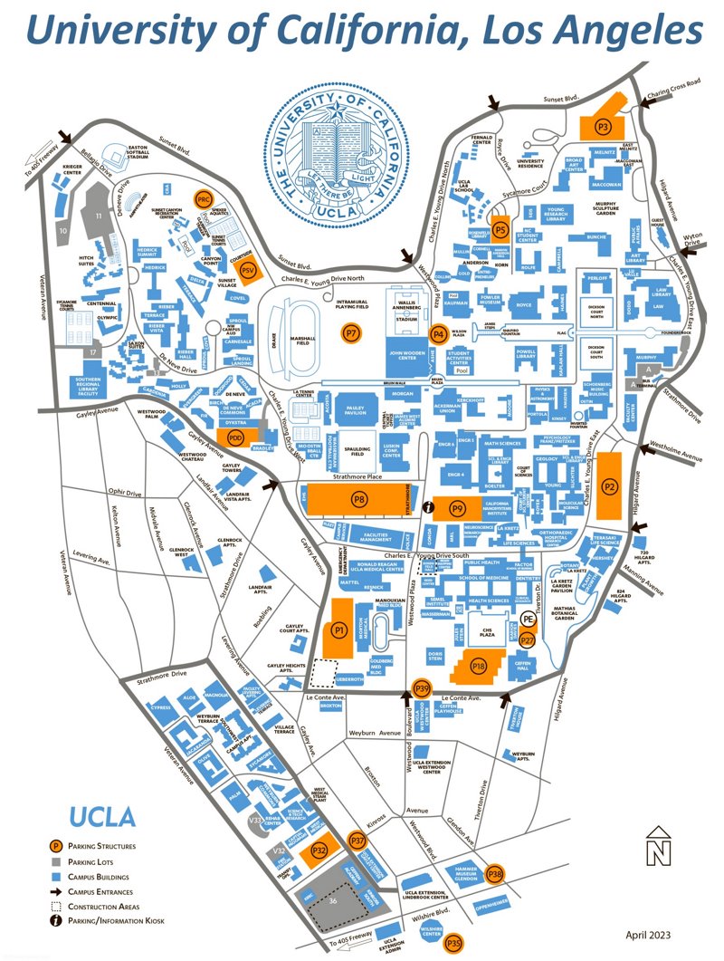 University of California, Los Angeles Campus Map