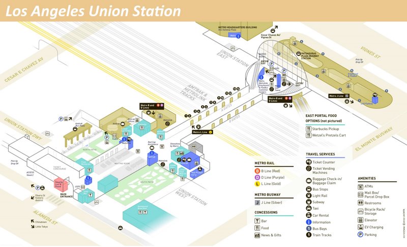 Los Angeles Union Station Map