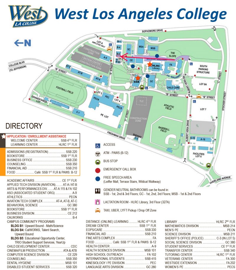 West Los Angeles College Campus Map