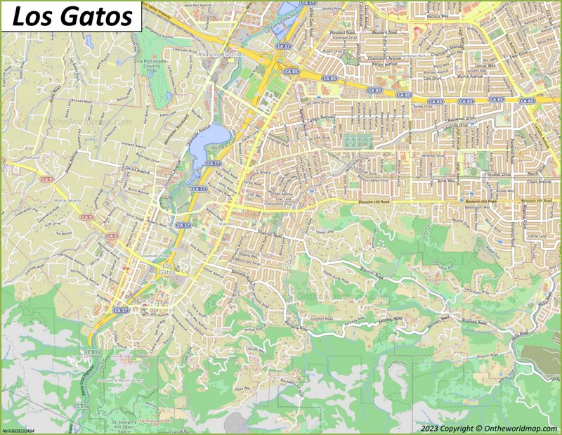 Map of Los Gatos