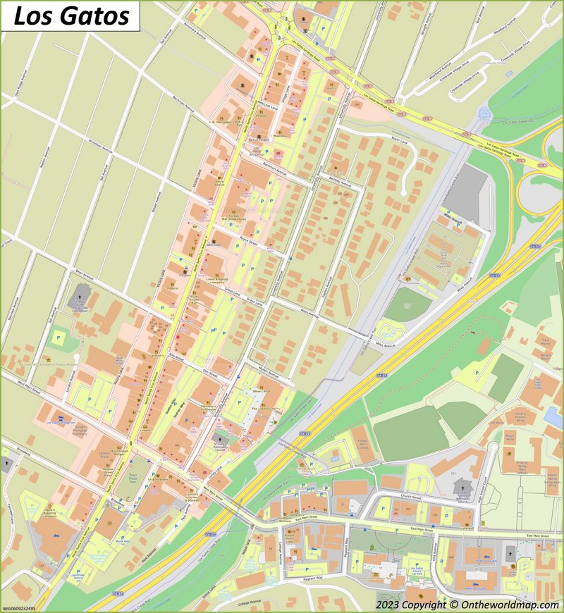 Downtown Los Gatos Map