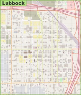 Lubbock downtown map