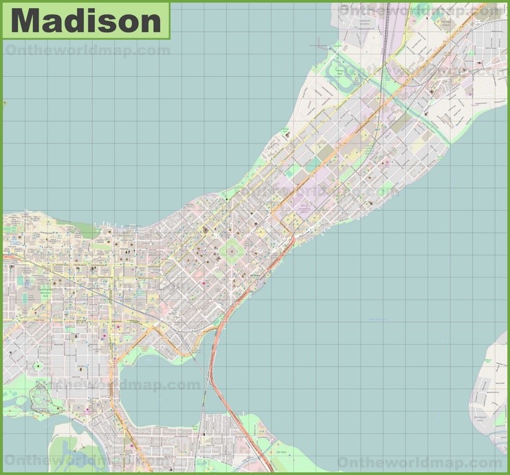 Madison downtown map