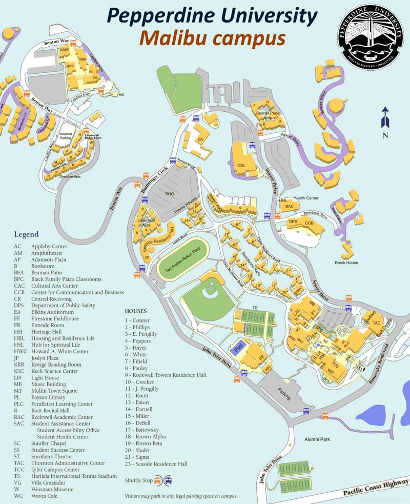 Pepperdine Malibu Campus Map