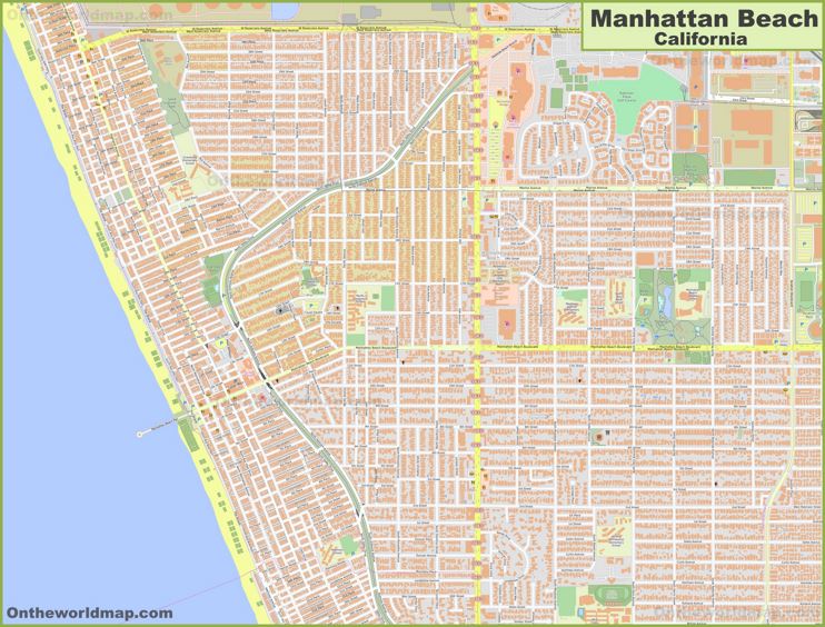 Detailed Map of Manhattan Beach