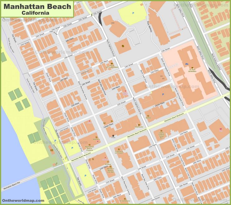 Manhattan Beach City Center Map