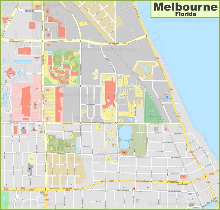 Melbourne city center map