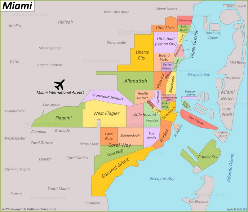 Map of Miami