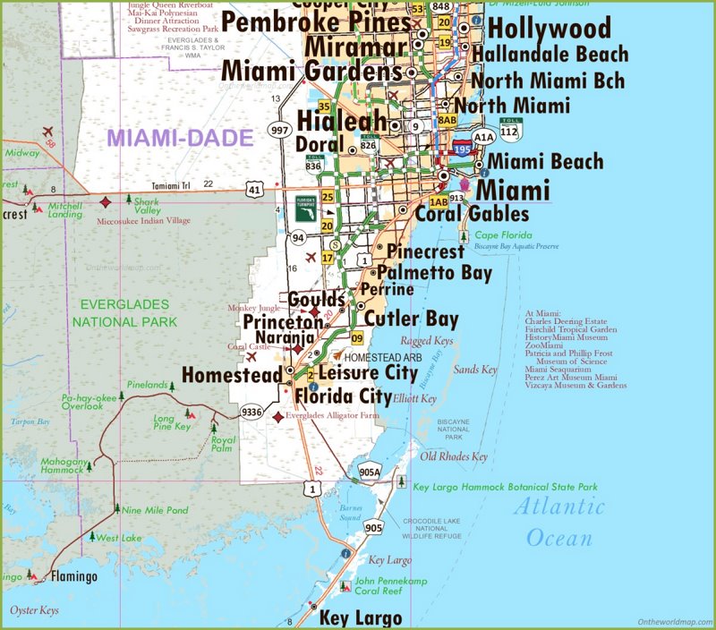 Miami Dade Road Map