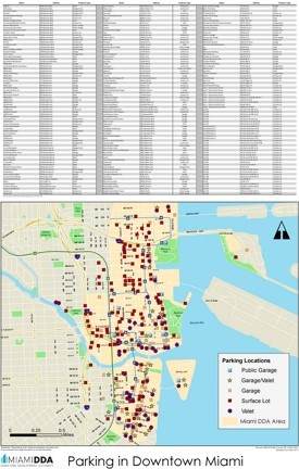 Miami downtown parking map