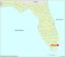 Miami Location On The Florida Map