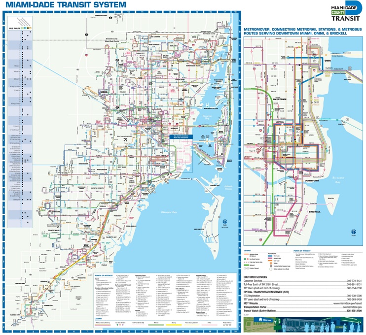 Miami transport map