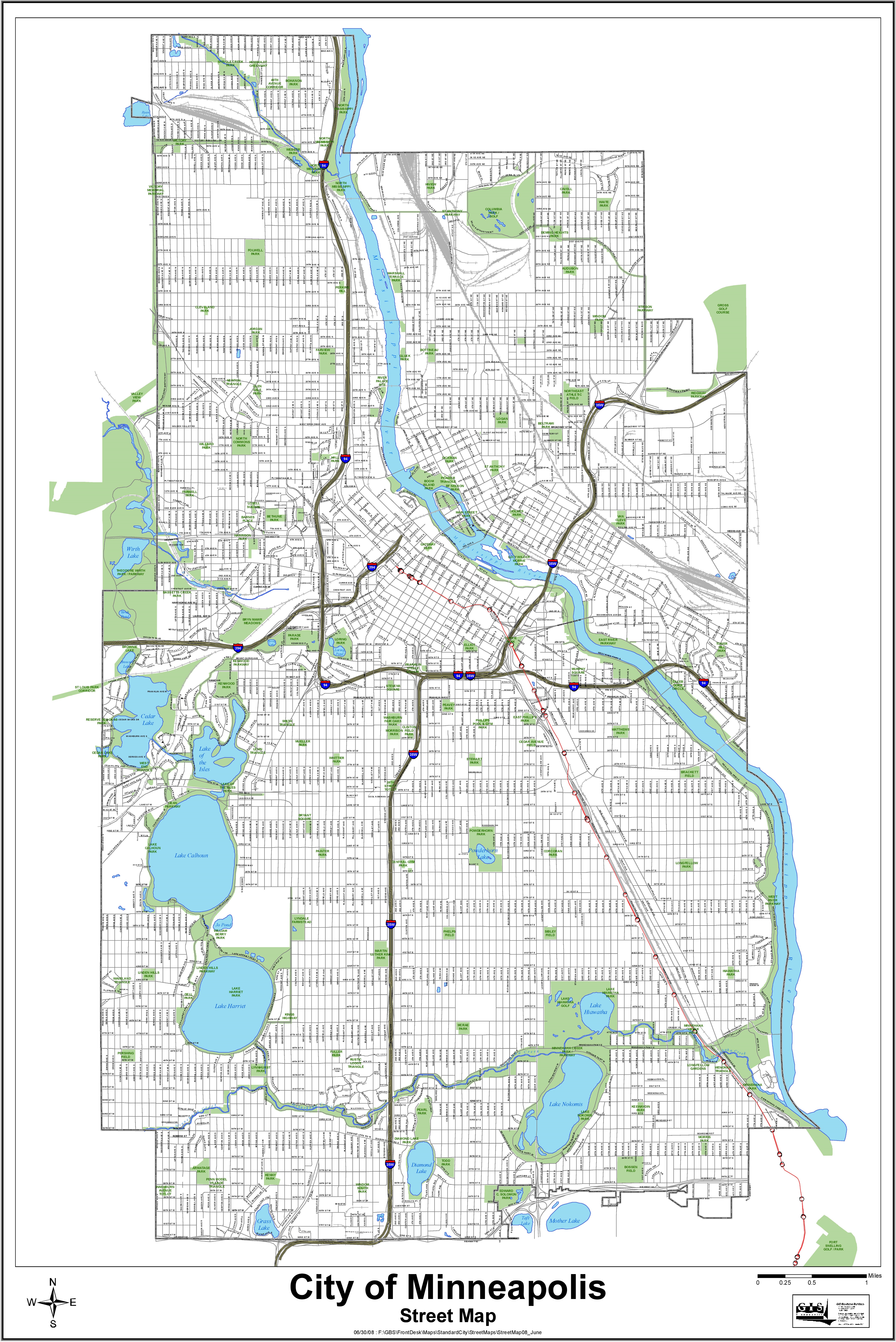 Minneapolis street map