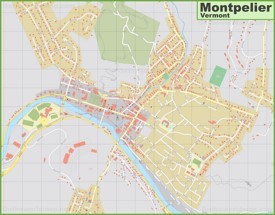 Large detailed map of Montpelier