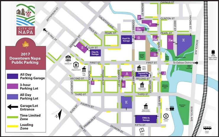 City of Napa parking map